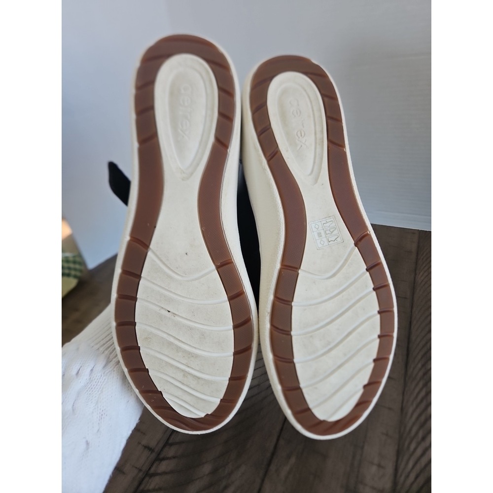 Aetrex Mary Jane Shoes 10.5 11 Black Women Emerson Cut Out Minimalist Preppy - Picture 11 of 14